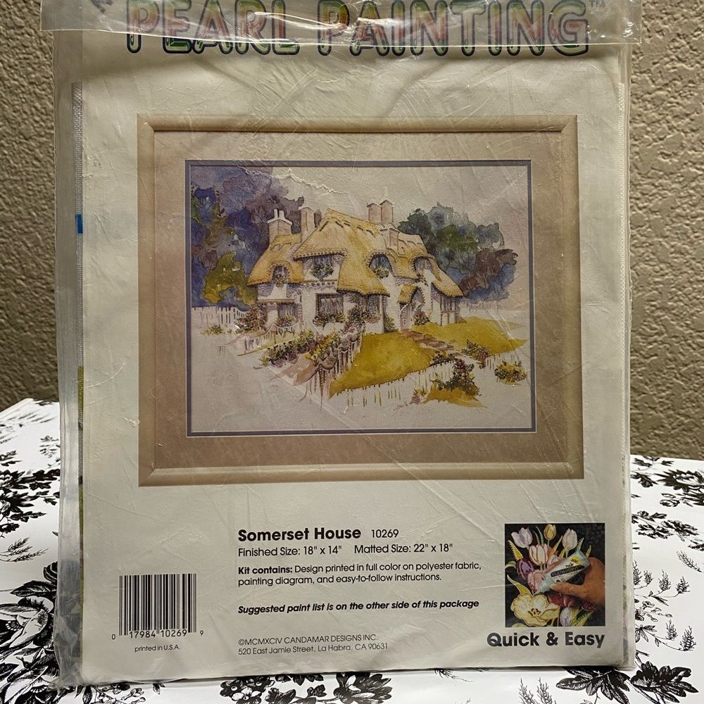 *8A Pearl Painting Kit Somerset house #10269 includes instructions vintage
